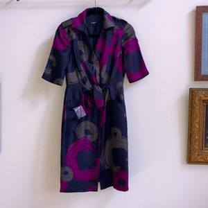 Hobbs London 100% Silk Midi Dress | Size 4 (UK Size 8)